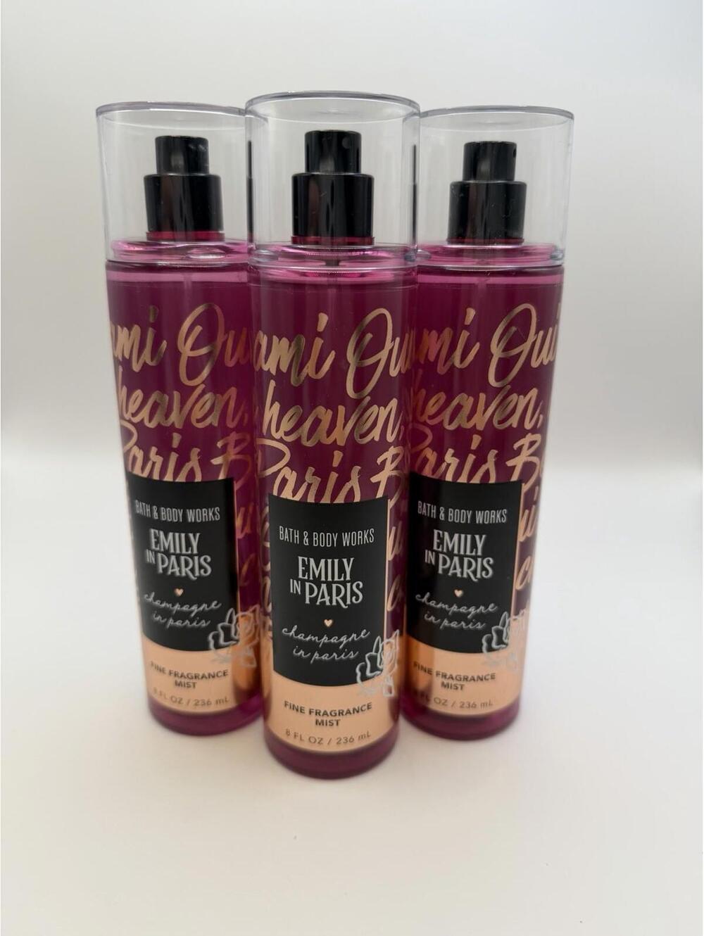 Bath & Body Works LOT 3 Emily In Paris Amour Fragrance Perfume Mist Spray 8 oz